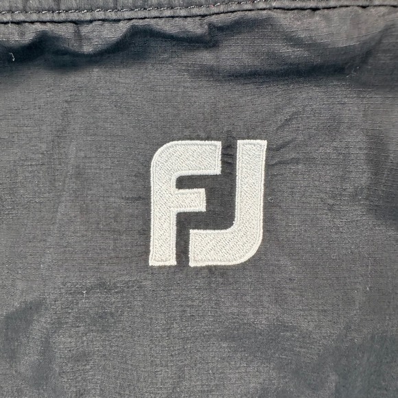 FootJoy 1/4 Snap Pullover Golf Vest Windbreaker Jacket Men's L Black Lightweight - Picture 6 of 12